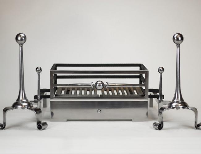 Byron Fire Basket with Telford Andirons